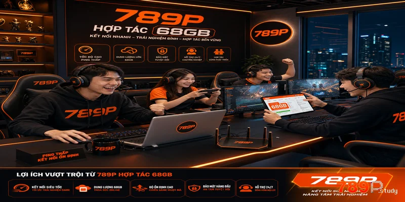 Hình ảnh nhấn mạnh chiều sâu vận hành của 789P hợp tác 68gb trong môi trường chơi game cao cấp.